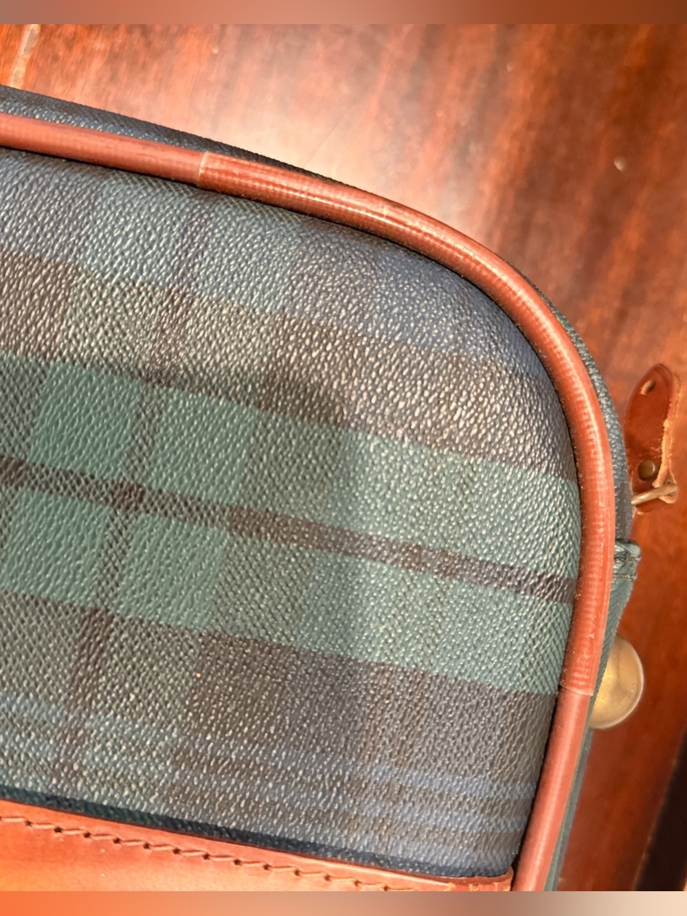 Vintage Polo Ralph Lauren Black Watch Plaid 25in Suitcase Made in Italy - Picture 8 of 16